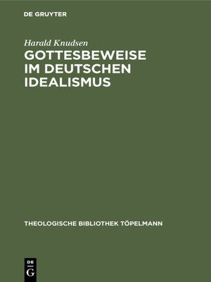 cover image of Gottesbeweise im Deutschen Idealismus